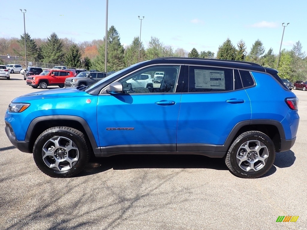 Laser Blue Pearl 2022 Jeep Compass Trailhawk 4x4 Exterior Photo #144169690