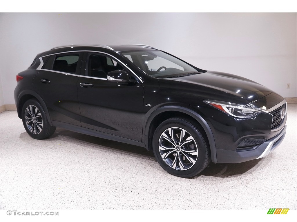 Black Obsidian 2018 Infiniti QX30 Luxury AWD Exterior Photo #144171241