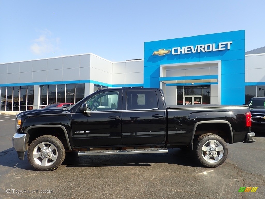 Onyx Black 2016 GMC Sierra 2500HD SLE Crew Cab 4x4 Exterior Photo #144173647