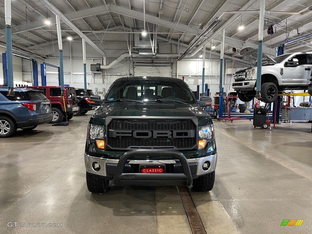 2013 F150 XLT SuperCab 4x4 - Green Gem Metallic / Steel Gray photo #2