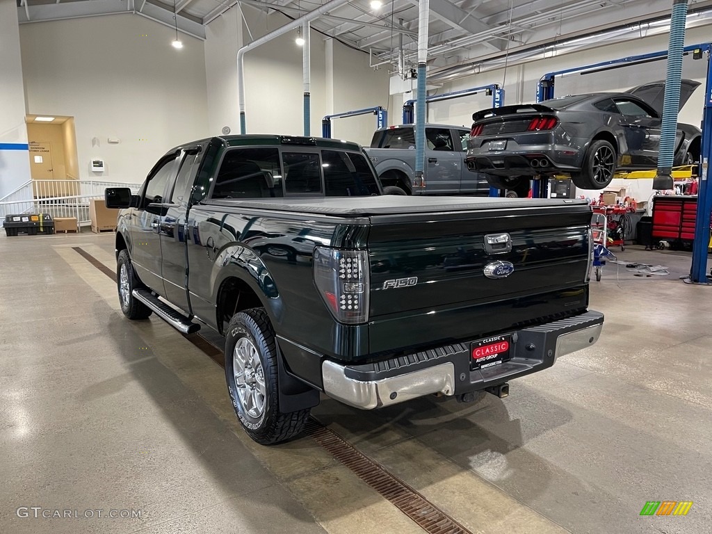 2013 F150 XLT SuperCab 4x4 - Green Gem Metallic / Steel Gray photo #7