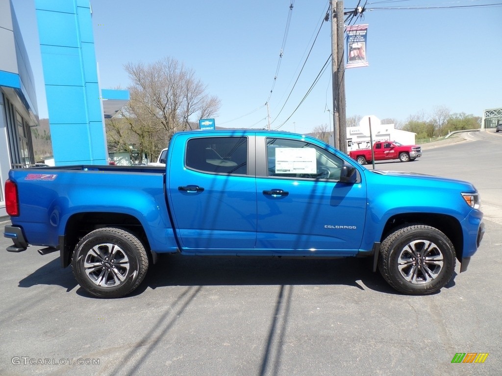 Bright Blue Metallic 2022 Chevrolet Colorado Z71 Crew Cab 4x4 Exterior Photo #144177394