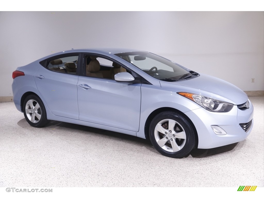 2012 Elantra GLS - Blue Sky Metallic / Beige photo #1