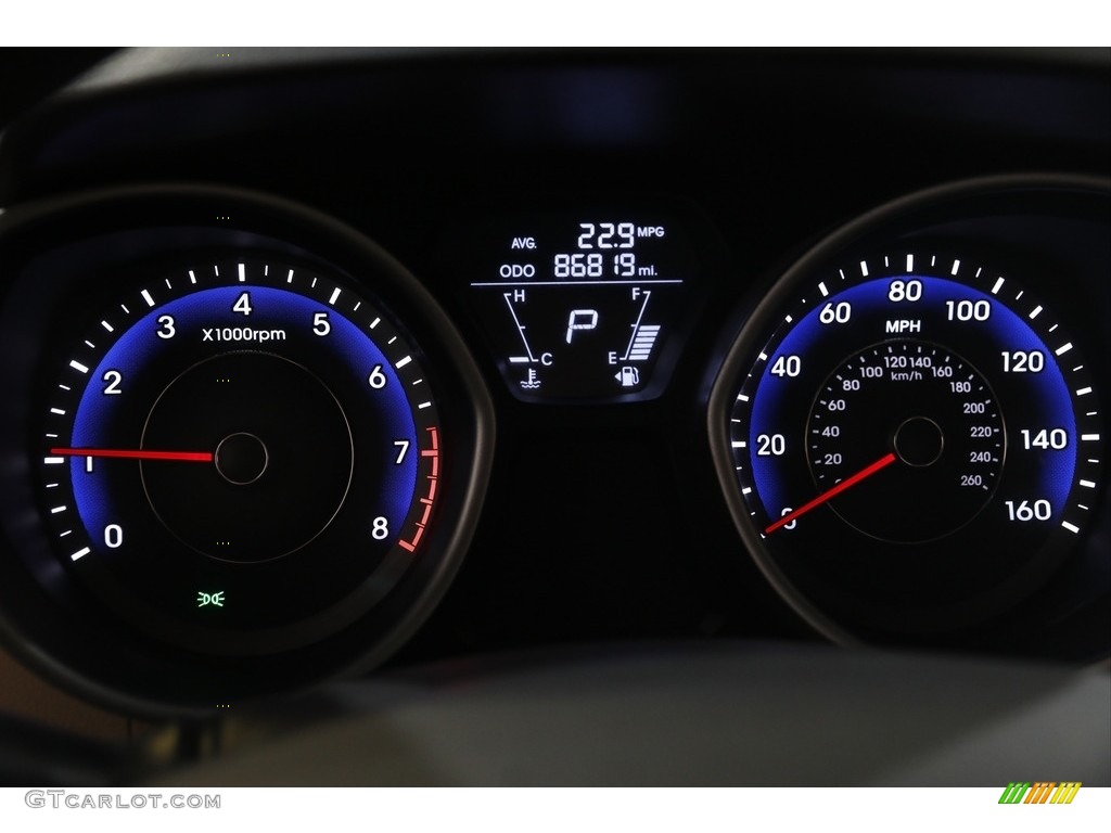 2012 Elantra GLS - Blue Sky Metallic / Beige photo #8
