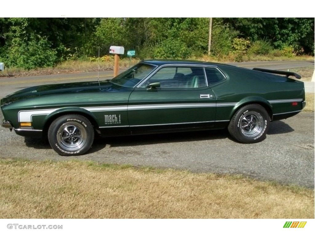 Forest Green 1971 Ford Mustang Mach 1 Exterior Photo #144178447