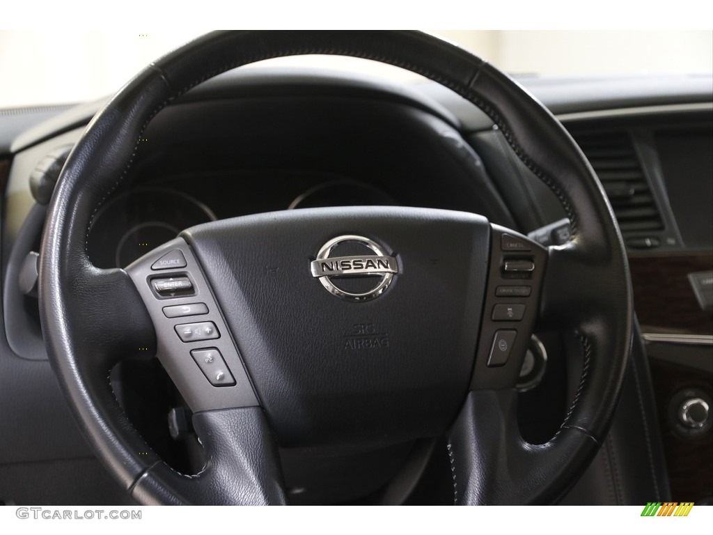 2020 Nissan Armada SL 4x4 Black Steering Wheel Photo #144179665