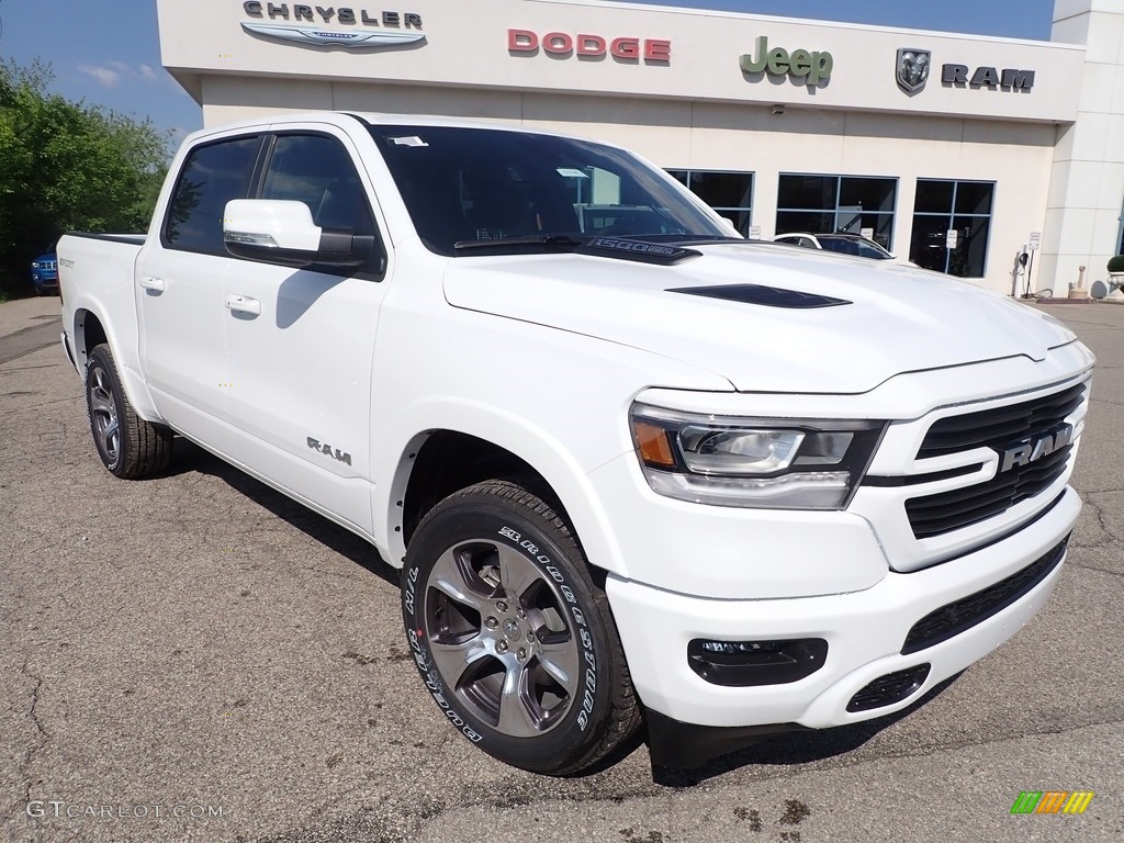 Bright White 2022 Ram 1500 Laramie Crew Cab 4x4 Exterior Photo #144184692