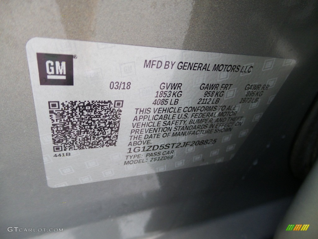 2018 Malibu LT - Pepperdust Metallic / Jet Black photo #28