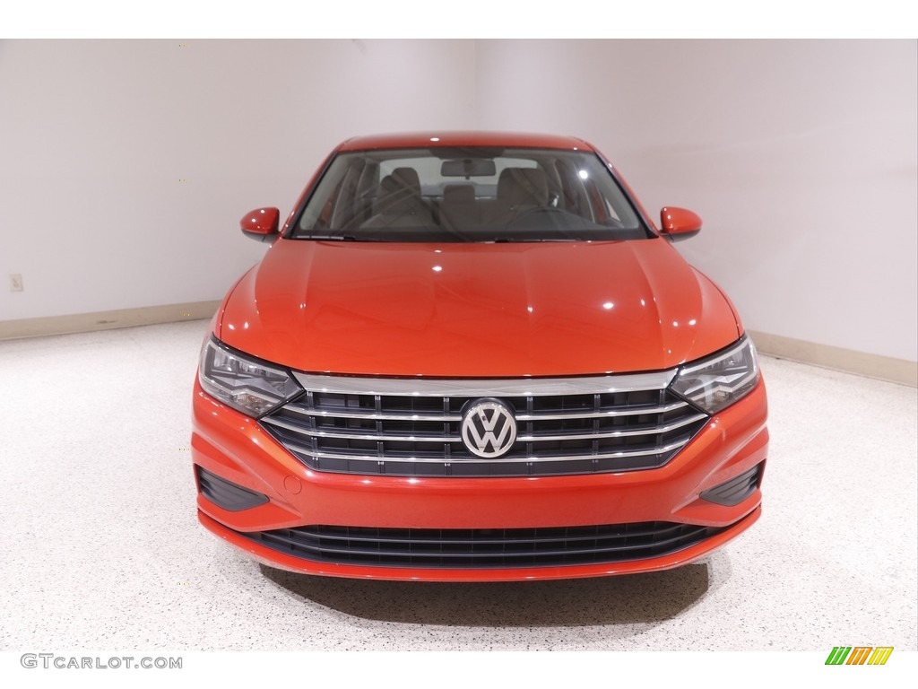 2019 Jetta S - Habanero Orange / Storm Gray photo #2