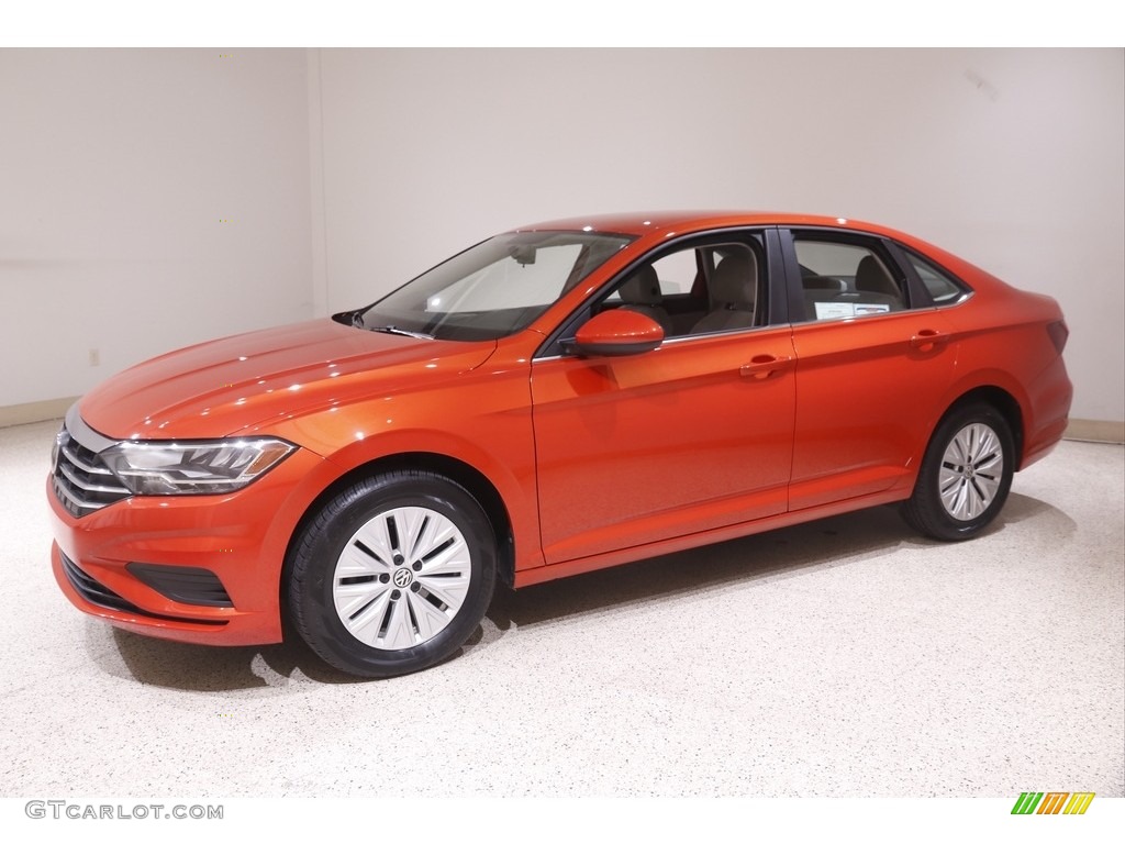 2019 Jetta S - Habanero Orange / Storm Gray photo #3