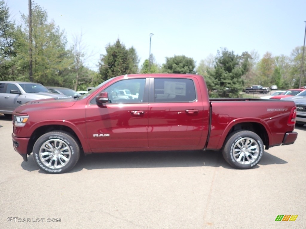 Delmonico Red Pearl 2022 Ram 1500 Laramie Crew Cab 4x4 Exterior Photo #144185472