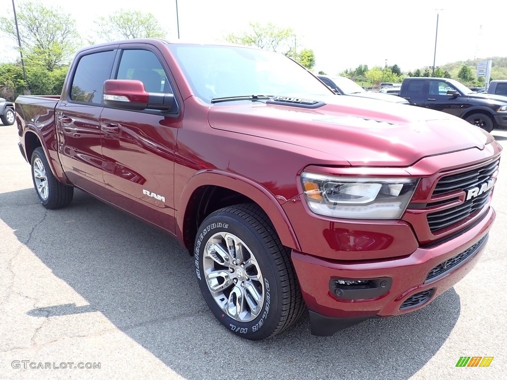 Delmonico Red Pearl 2022 Ram 1500 Laramie Crew Cab 4x4 Exterior Photo #144185598
