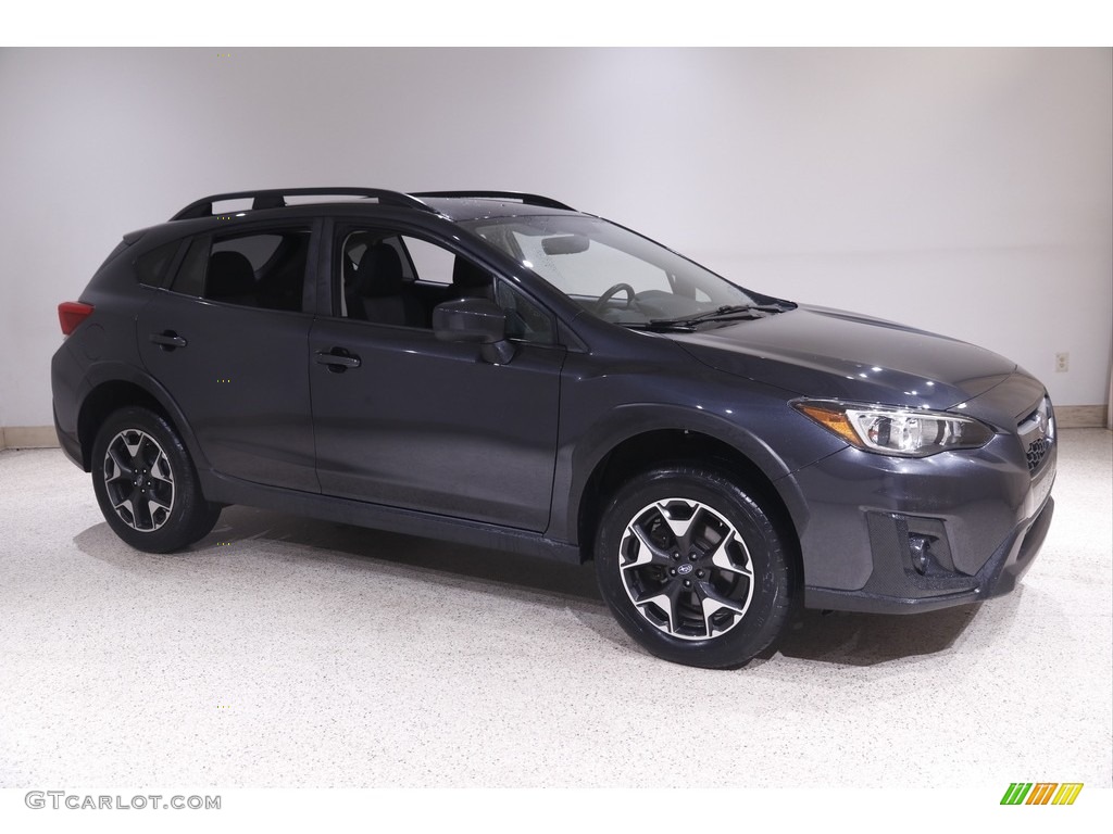 2019 Crosstrek 2.0i Premium - Dark Gray Metallic / Black photo #1