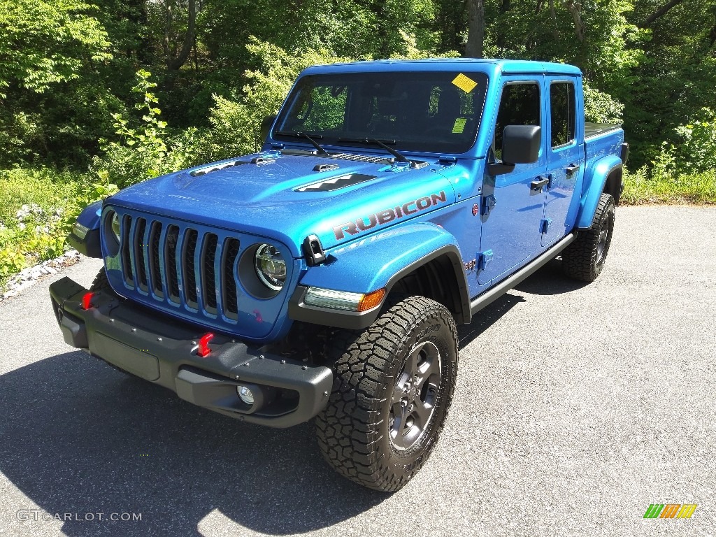 2021 Gladiator Rubicon 4x4 - Hydro Blue Pearl / Black photo #2