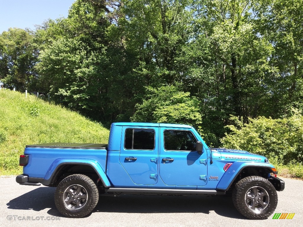 2021 Gladiator Rubicon 4x4 - Hydro Blue Pearl / Black photo #5