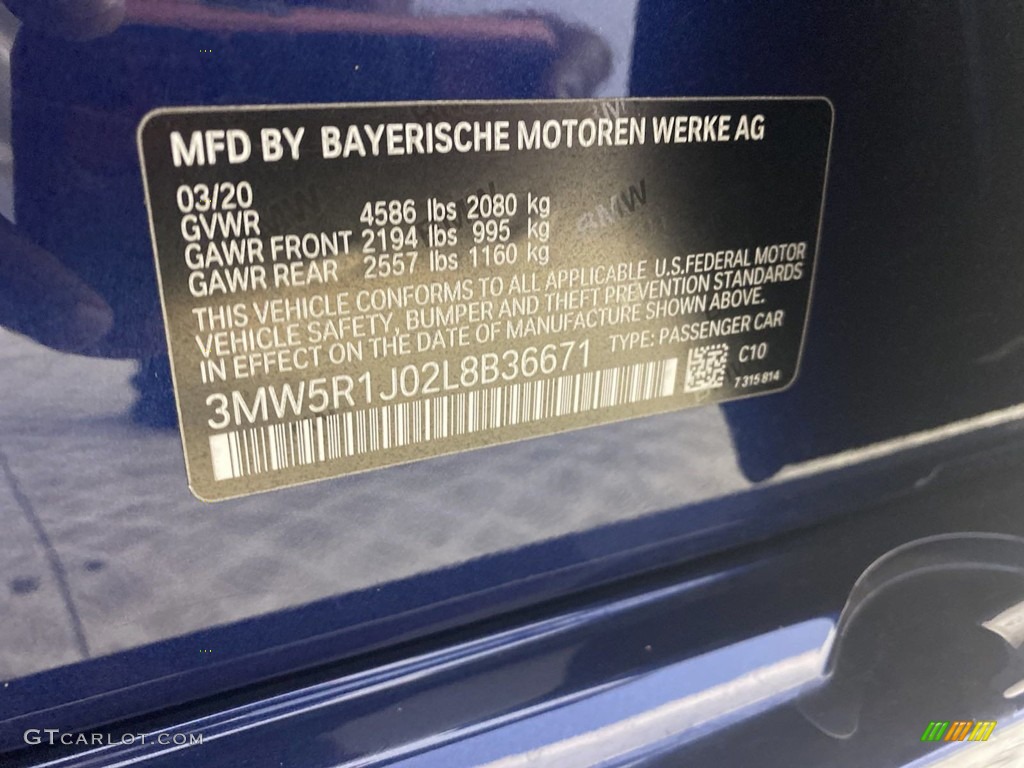 2020 3 Series 330i Sedan - Mediterranean Blue Metallic / Black photo #37