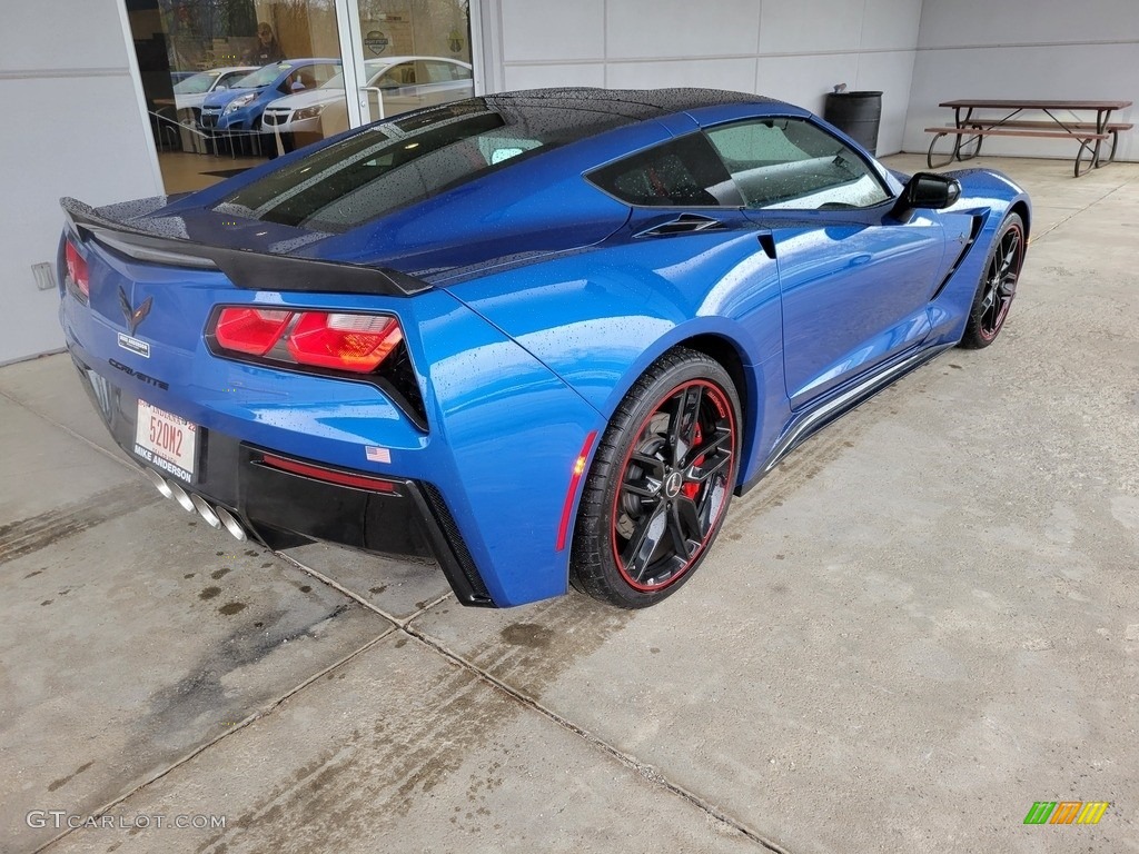 2015 Corvette Stingray Coupe Z51 - Laguna Blue Tintcoat / Adrenaline Red photo #4
