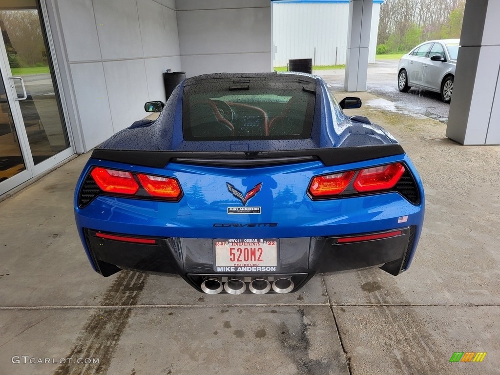 2015 Corvette Stingray Coupe Z51 - Laguna Blue Tintcoat / Adrenaline Red photo #5