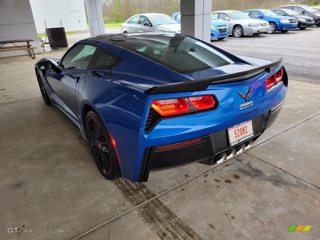 2015 Corvette Stingray Coupe Z51 - Laguna Blue Tintcoat / Adrenaline Red photo #6