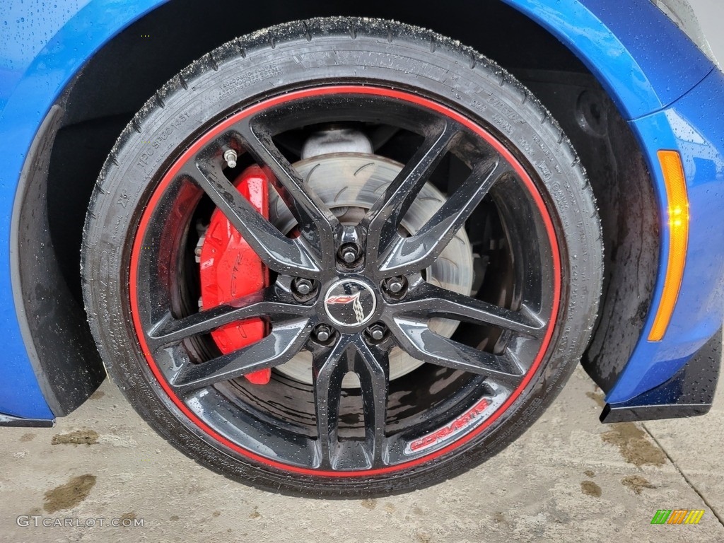 2015 Corvette Stingray Coupe Z51 - Laguna Blue Tintcoat / Adrenaline Red photo #9