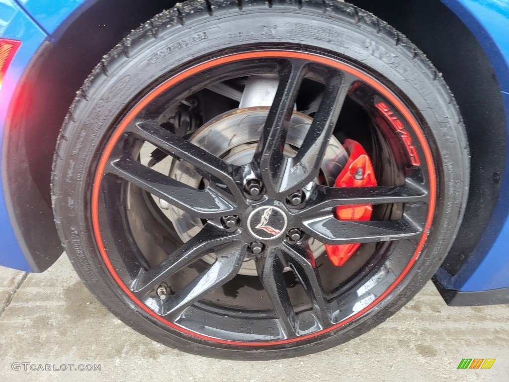2015 Corvette Stingray Coupe Z51 - Laguna Blue Tintcoat / Adrenaline Red photo #10