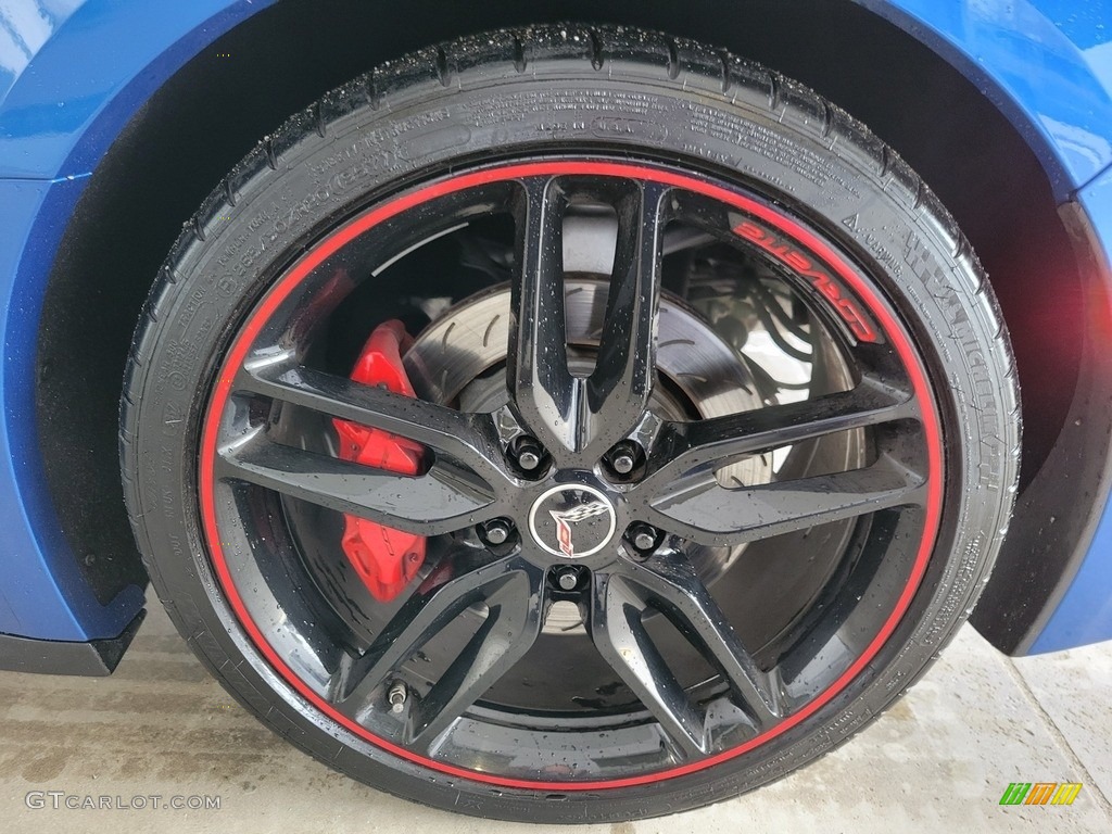 2015 Corvette Stingray Coupe Z51 - Laguna Blue Tintcoat / Adrenaline Red photo #11