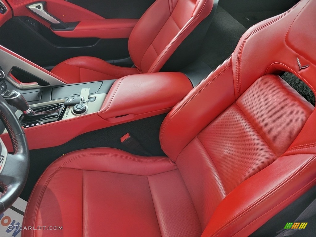 2015 Corvette Stingray Coupe Z51 - Laguna Blue Tintcoat / Adrenaline Red photo #13