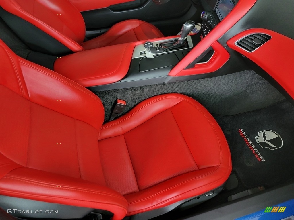 2015 Corvette Stingray Coupe Z51 - Laguna Blue Tintcoat / Adrenaline Red photo #14