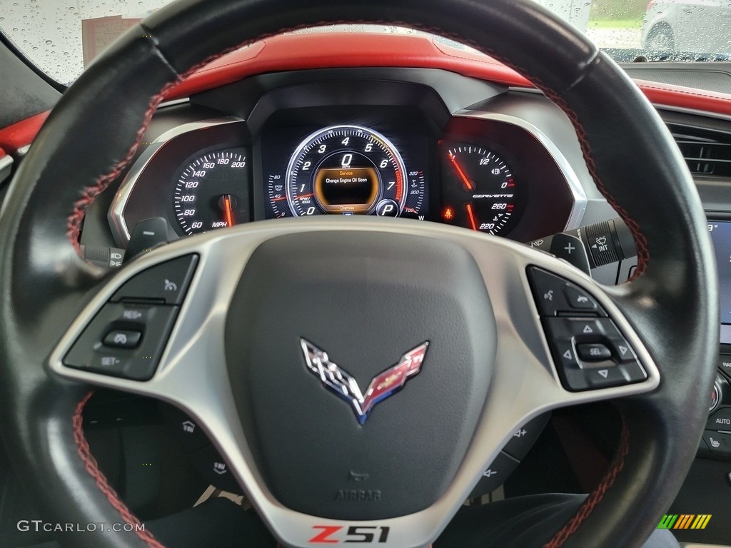 2015 Corvette Stingray Coupe Z51 - Laguna Blue Tintcoat / Adrenaline Red photo #16