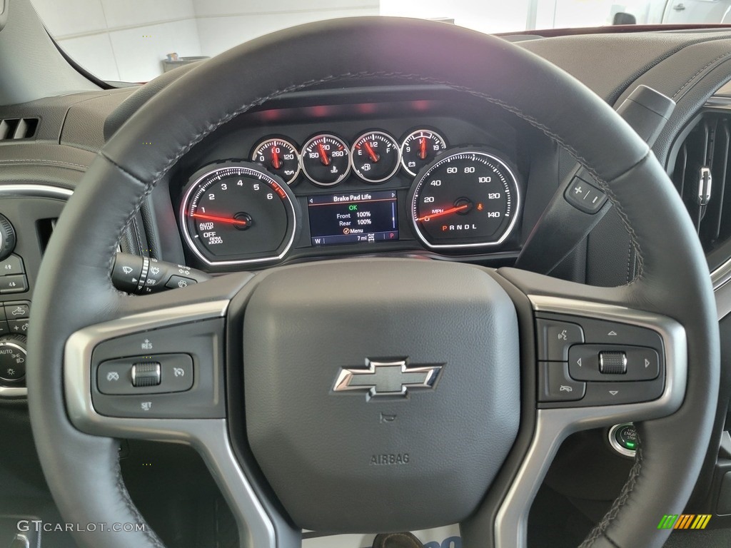 2022 Chevrolet Silverado 1500 Limited RST Crew Cab 4x4 Gideon/­Very Dark Atmosphere Steering Wheel Photo #144191138