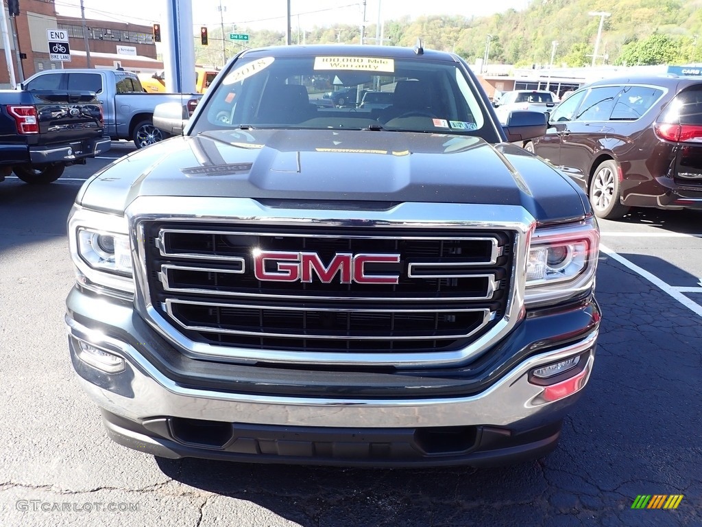 2018 Sierra 1500 SLE Crew Cab - Dark Slate Metallic / Jet Black photo #3