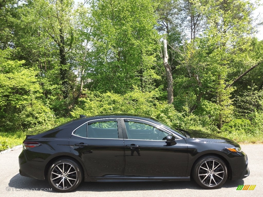 Midnight Black Metallic 2021 Toyota Camry SE Exterior Photo #144194904