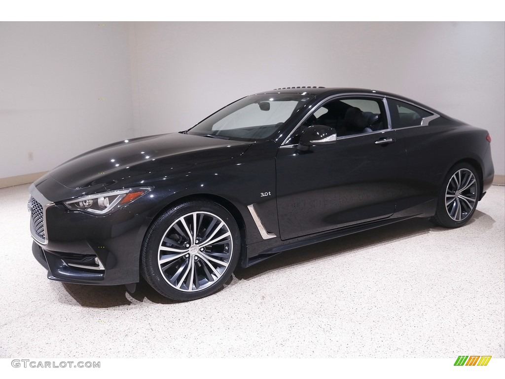 Midnight Black 2018 Infiniti Q60 3.0t LUXE AWD Exterior Photo #144196104