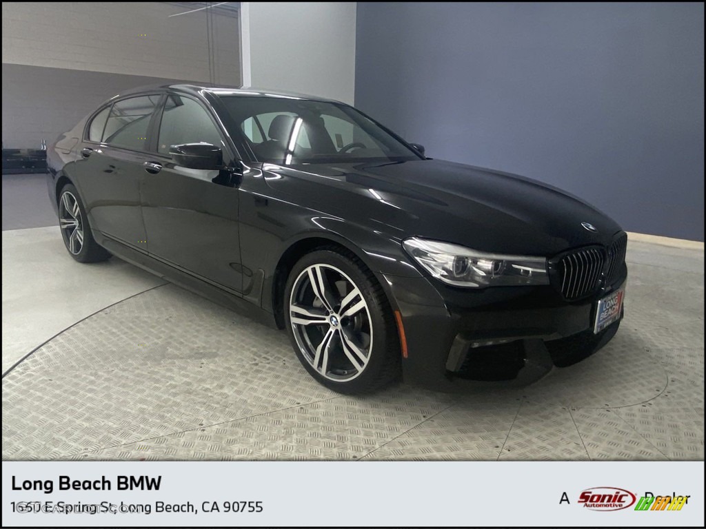 2019 7 Series 740i Sedan - Black Sapphire Metallic / Mocha photo #1