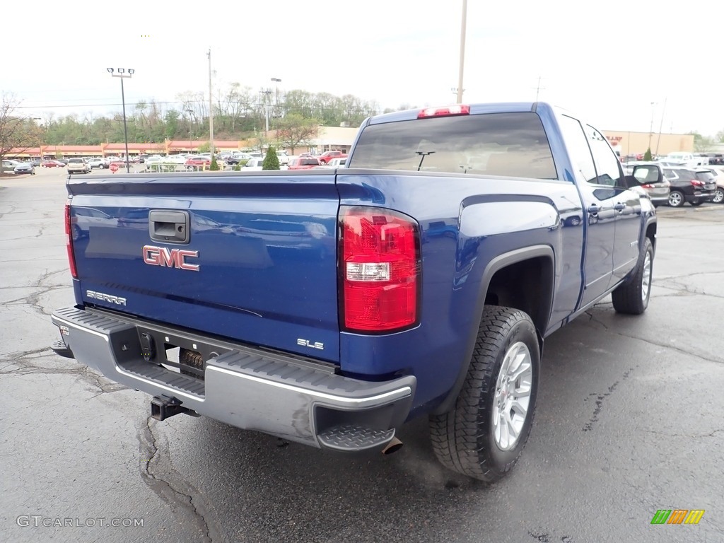 2016 Sierra 1500 SLE Double Cab 4WD - Stone Blue Metallic / Jet Black photo #7