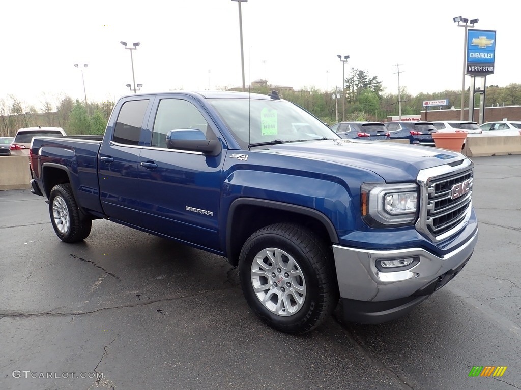 2016 Sierra 1500 SLE Double Cab 4WD - Stone Blue Metallic / Jet Black photo #10