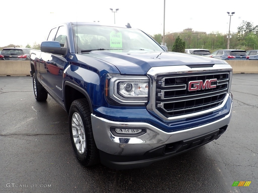 2016 Sierra 1500 SLE Double Cab 4WD - Stone Blue Metallic / Jet Black photo #11