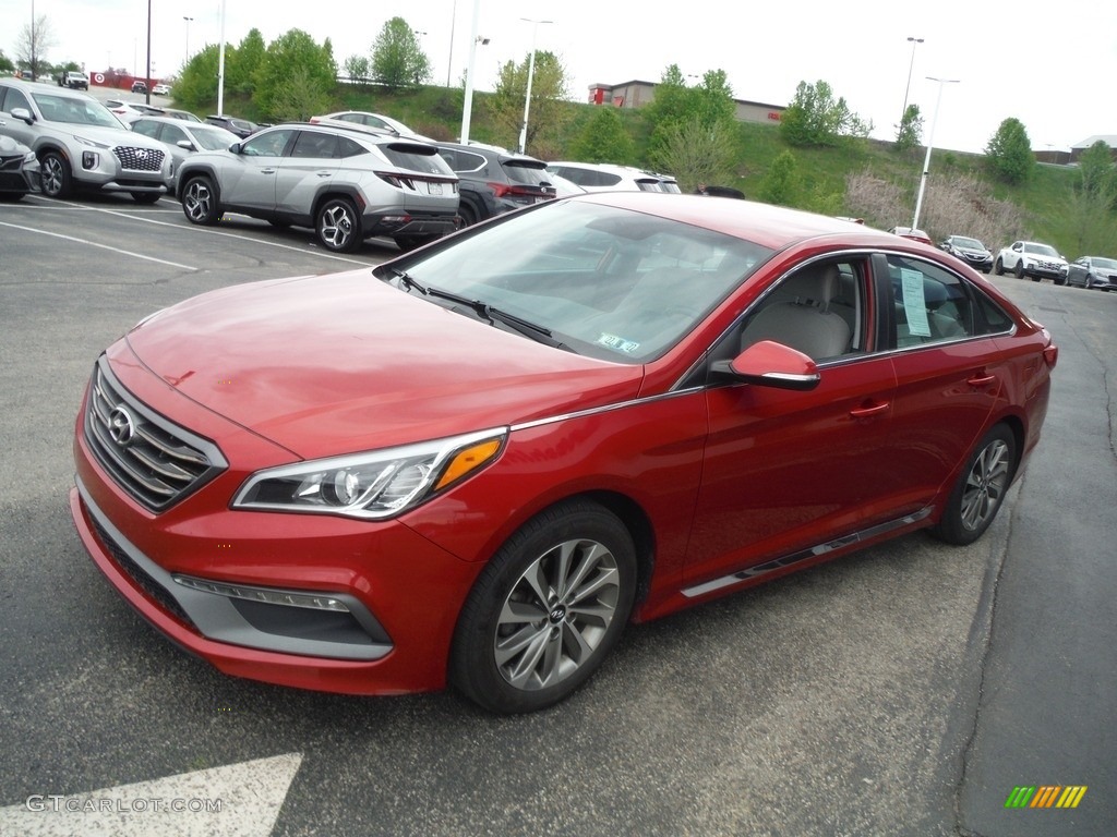 2017 Sonata Sport - Scarlet Red / Gray photo #4