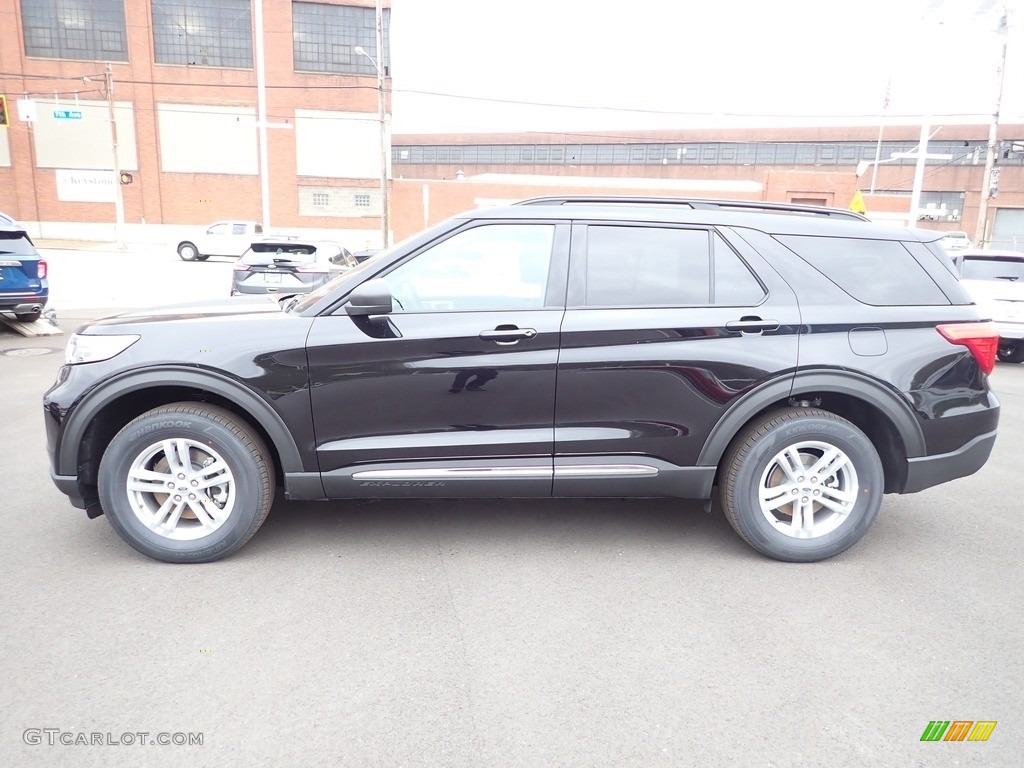 Agate Black Metallic 2022 Ford Explorer XLT 4WD Exterior Photo #144201396