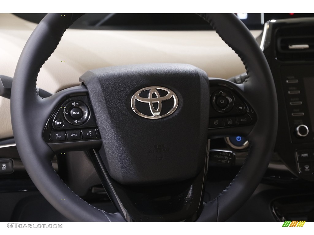 2022 Toyota Prius XLE Harvest Beige Steering Wheel Photo #144201411