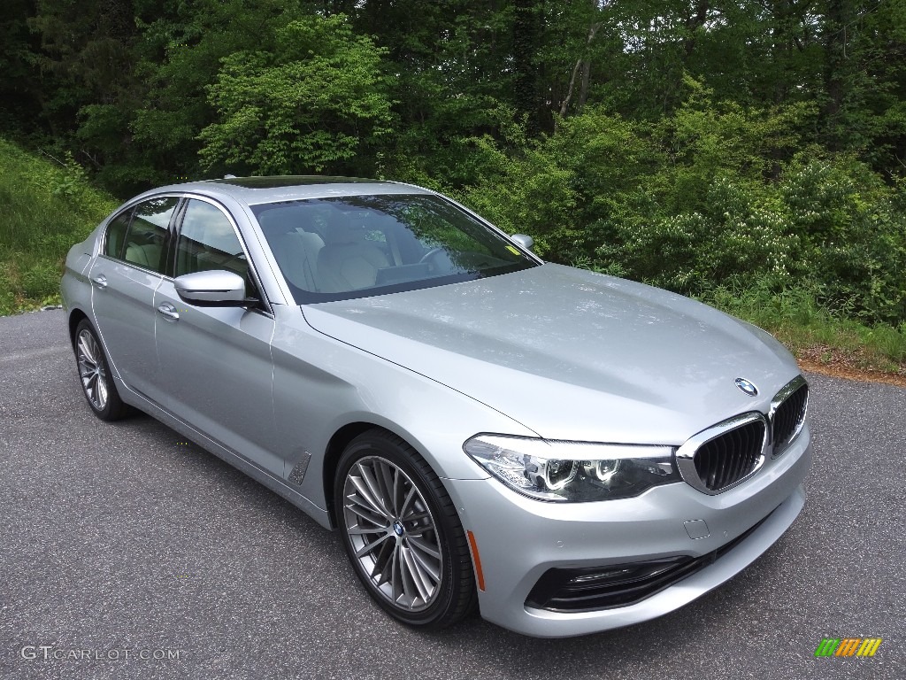 2017 5 Series 530i Sedan - Glacier Silver Metallic / Canberra Beige photo #5
