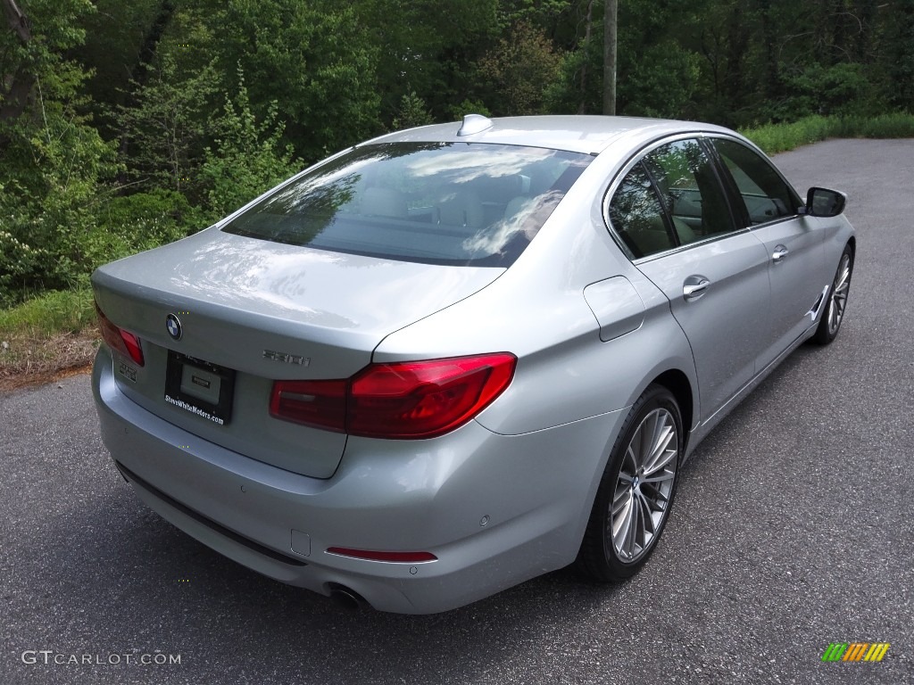 2017 5 Series 530i Sedan - Glacier Silver Metallic / Canberra Beige photo #7