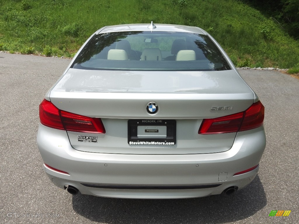 2017 5 Series 530i Sedan - Glacier Silver Metallic / Canberra Beige photo #8