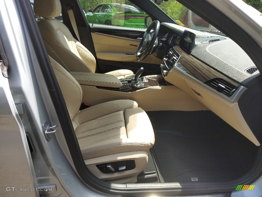 2017 5 Series 530i Sedan - Glacier Silver Metallic / Canberra Beige photo #16