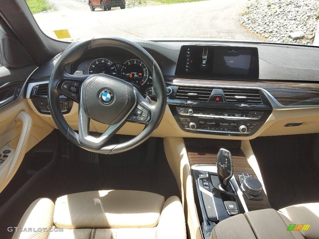 2017 5 Series 530i Sedan - Glacier Silver Metallic / Canberra Beige photo #17