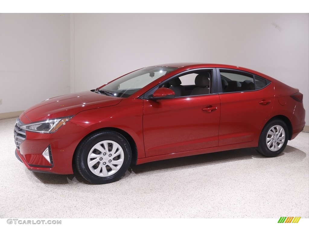 2019 Elantra SE - Scarlet Red / Gray photo #3