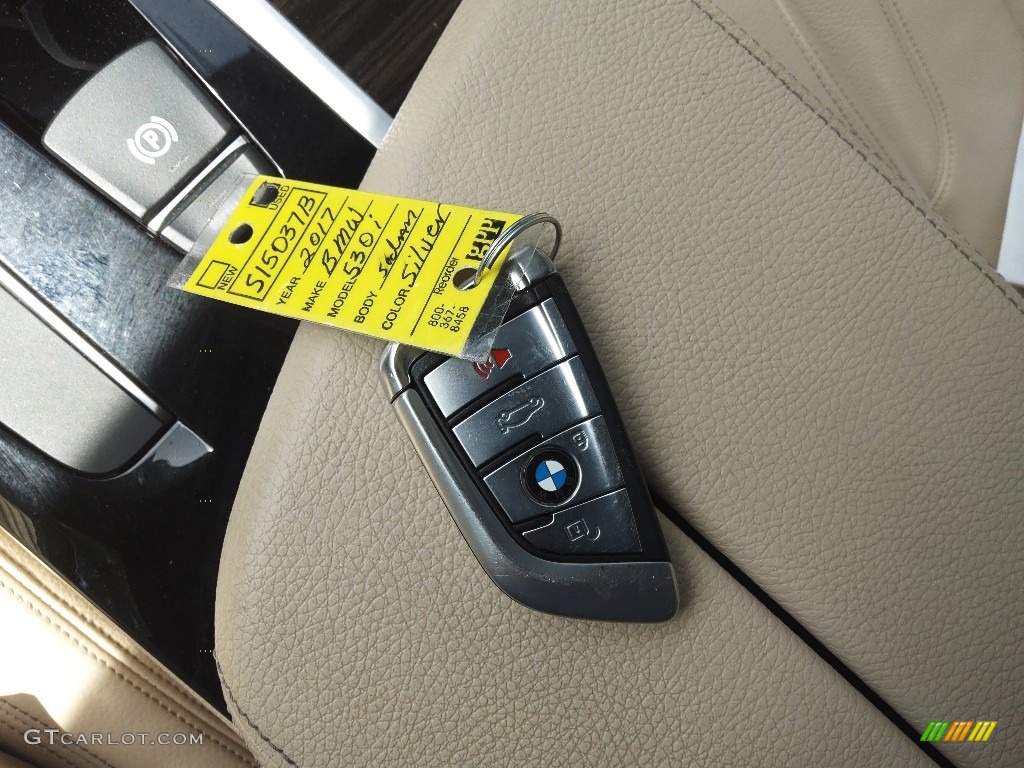 2017 5 Series 530i Sedan - Glacier Silver Metallic / Canberra Beige photo #29