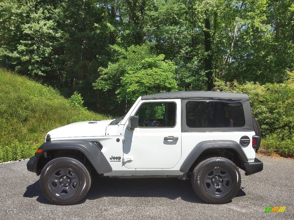 Bright White 2022 Jeep Wrangler Sport 4x4 Exterior Photo #144205094