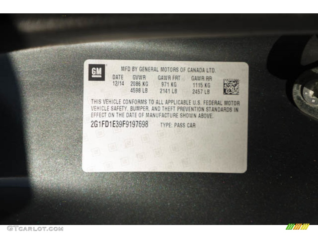 2015 Camaro LT Coupe - Ashen Gray Metallic / Black photo #32