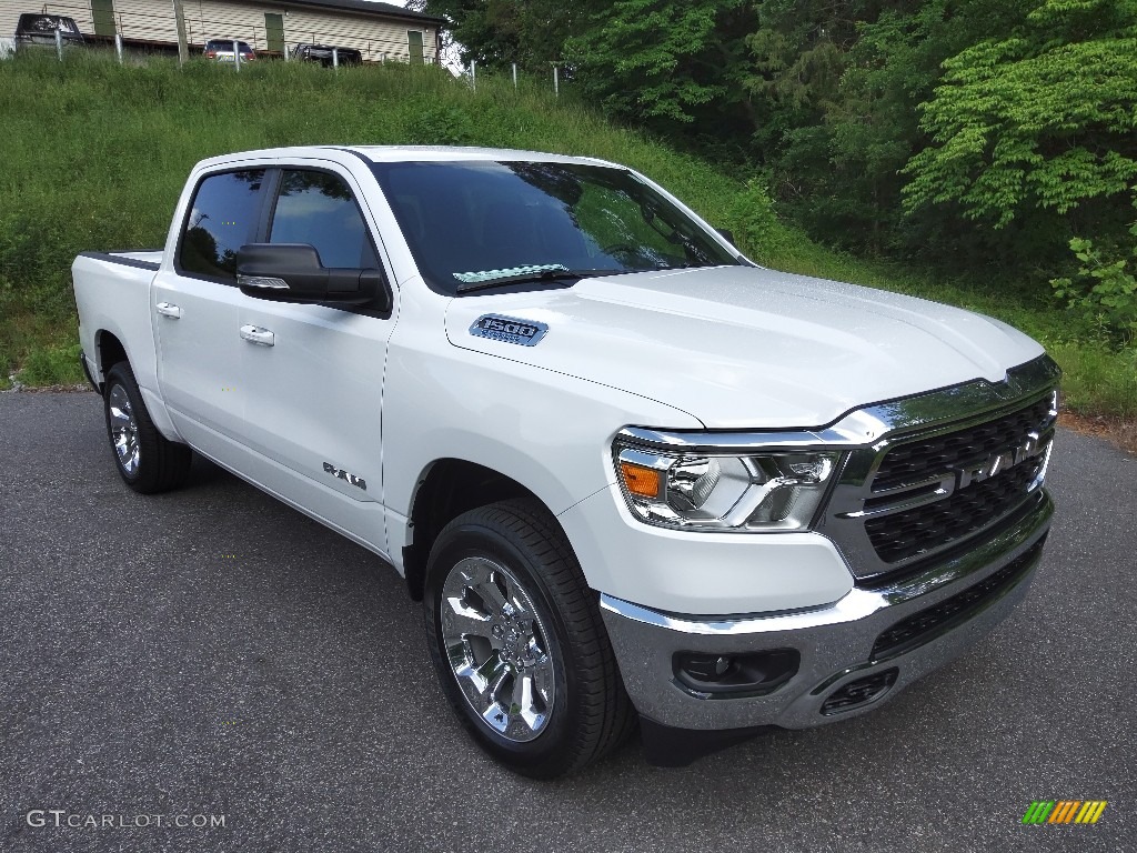 Bright White 2022 Ram 1500 Big Horn Crew Cab 4x4 Exterior Photo #144206784